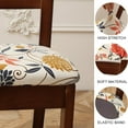 thumbnail image 6 of Chair Seat Covers set of 4 Stretch Printed Chair Covers for Dining Room Square Removable Washable Chair Protector Seat Cushion Slipcovers for Kitchen Office, 6 of 6
