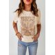 thumbnail image 1 of ABPHQTO Camiseta caqui con estampado gráfico de guitarra Music City para mujer, 1 of 5