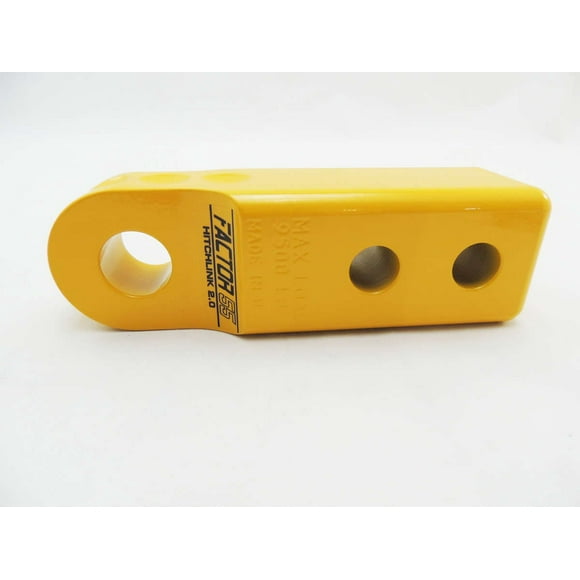 Factor 55 D-Ring Mount 00020-03 HitchLink 2.0; 2 Inch Receiver Hitch Mount; Rated At 9500 Pounds; Fits 3/4 Inch Screw Pin Shackles/D-Rings; Powder Coated; Yellow; Aluminum; Without D-Ring; Single