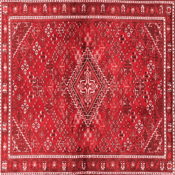 Ahgly Company Indoor Square Persian Red Traditional Area Rugs, 3' Square