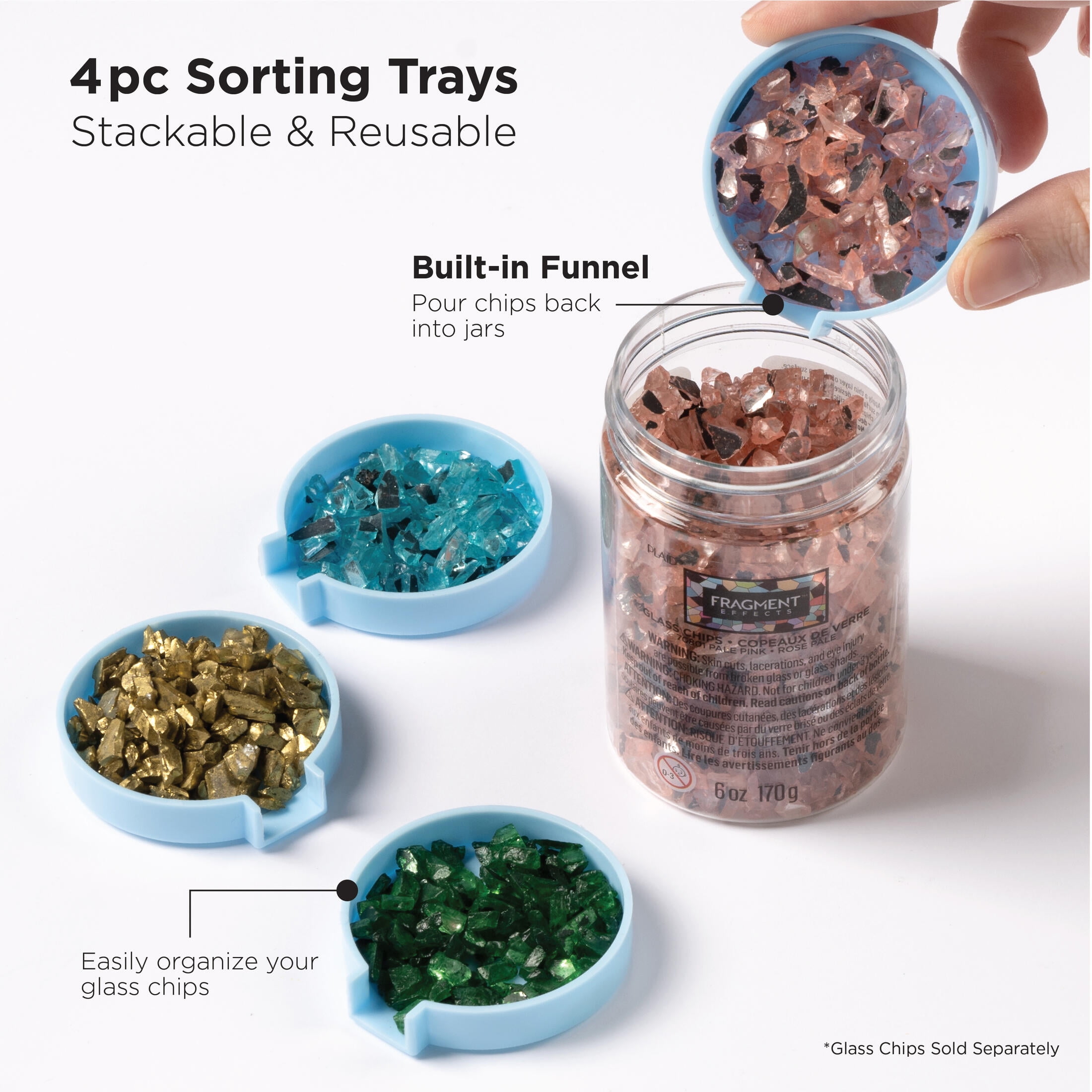 Plaid Fragment Effects Sorting Trays, 4 Piece