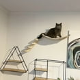 thumbnail image 5 of QLFYUU Cat Hammock with Steps Wall Mounted for Indoor Cats Sleeping Climbing Beige Color, 5 of 7