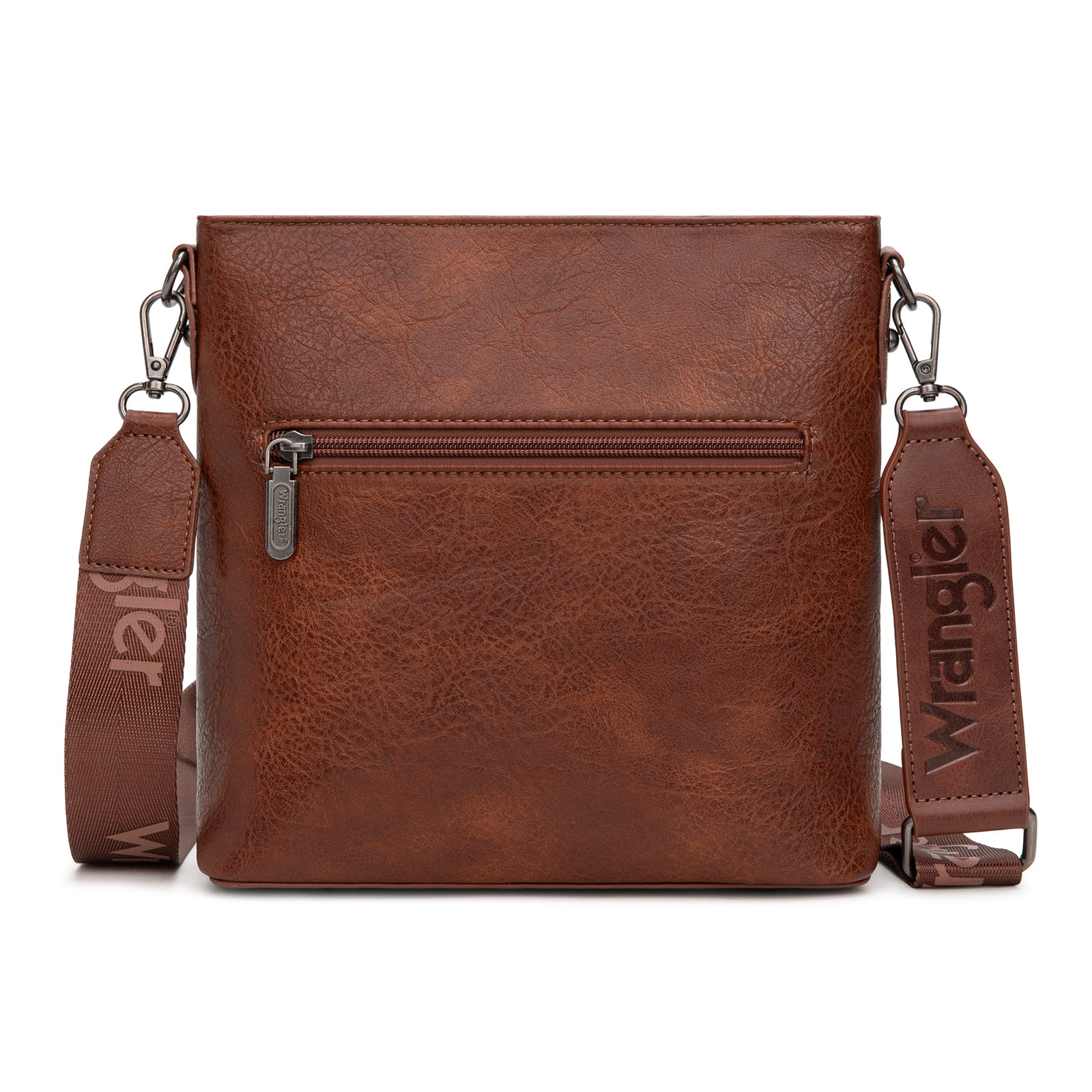 Wrangler Crossbody Purses for Women Two Tone Crossbody Bags Women Purses and Handbags, Art Brown