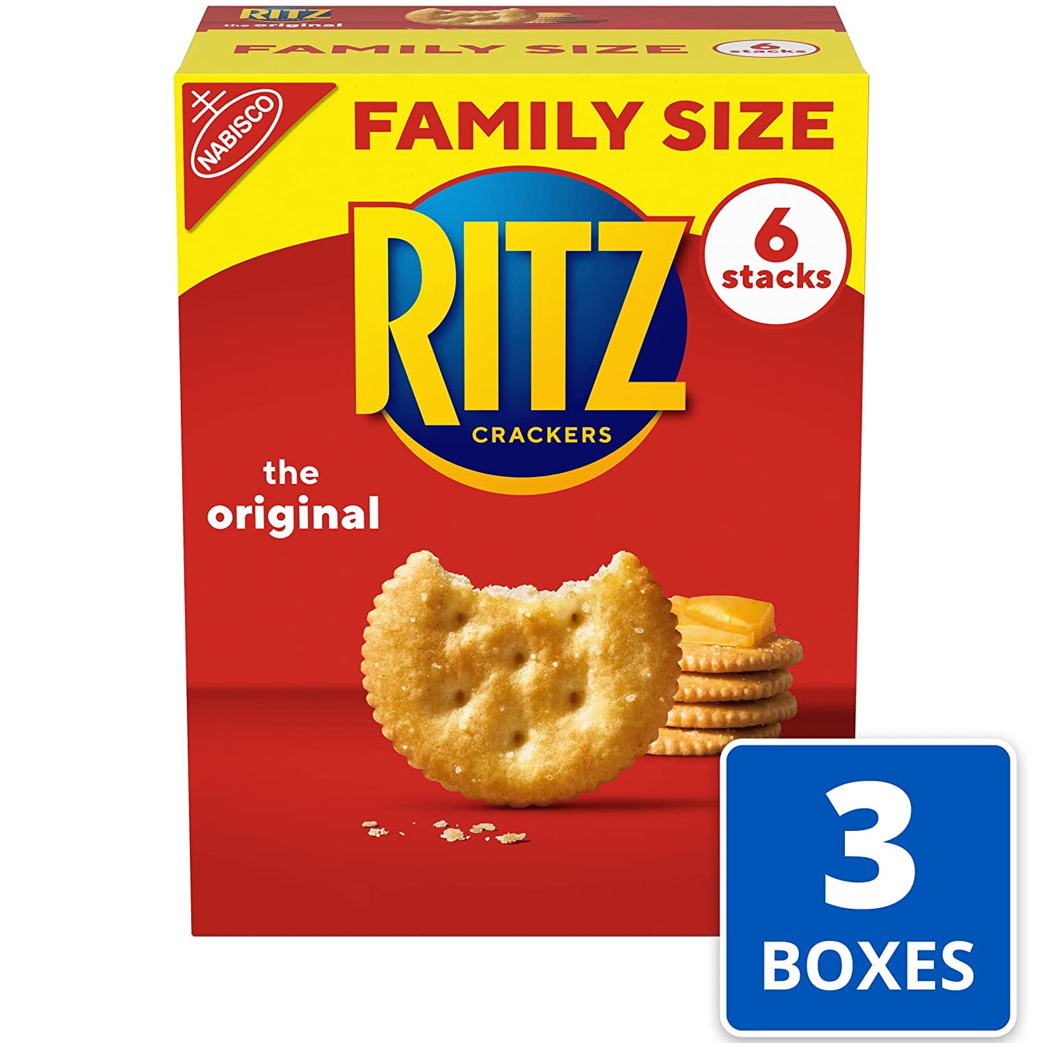 RITZ Original Crackers, Family Size, 3 Boxes