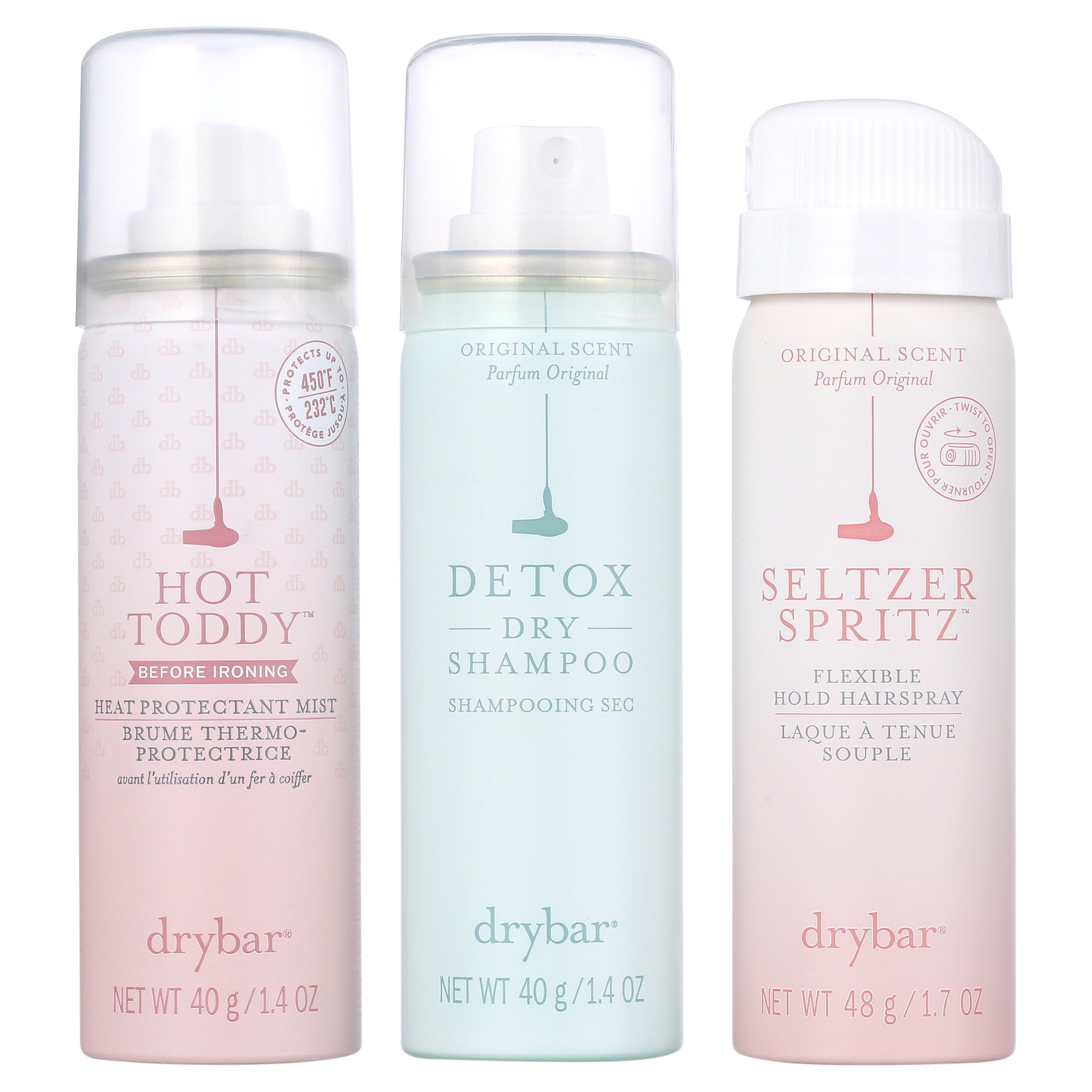 Drybar The Travel Trio Kit, Hair Spray Hair Care Holiday Gift Set