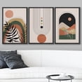 thumbnail image 2 of wall26 Framed Canvas Print Wall Art Set Mid-Century Geometric Desert Plant Landscape Nature Abstract Illustrations Modern Art Bohemian Decorative for Living Room, Bedroom, Office - 24"x36"x3 Black, 2 of 5