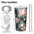 thumbnail image 4 of Pioneer Flower 10oz Tumblers Stainless Steel Tumbler with Lid and Straw,Vacuum Insulated Double Wall Travel Tumbler Cups with Cleaning Brush for Coffee, Tea, 4 of 4