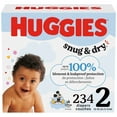 thumbnail image 1 of Couches pour bébés Huggies Snug&nbsp;&&nbsp;Dry, taille&nbsp;2 (5&nbsp;à 8&nbsp;kg [12&nbsp;à 18&nbsp;livres]), 234&nbsp;couches, 1 of 9