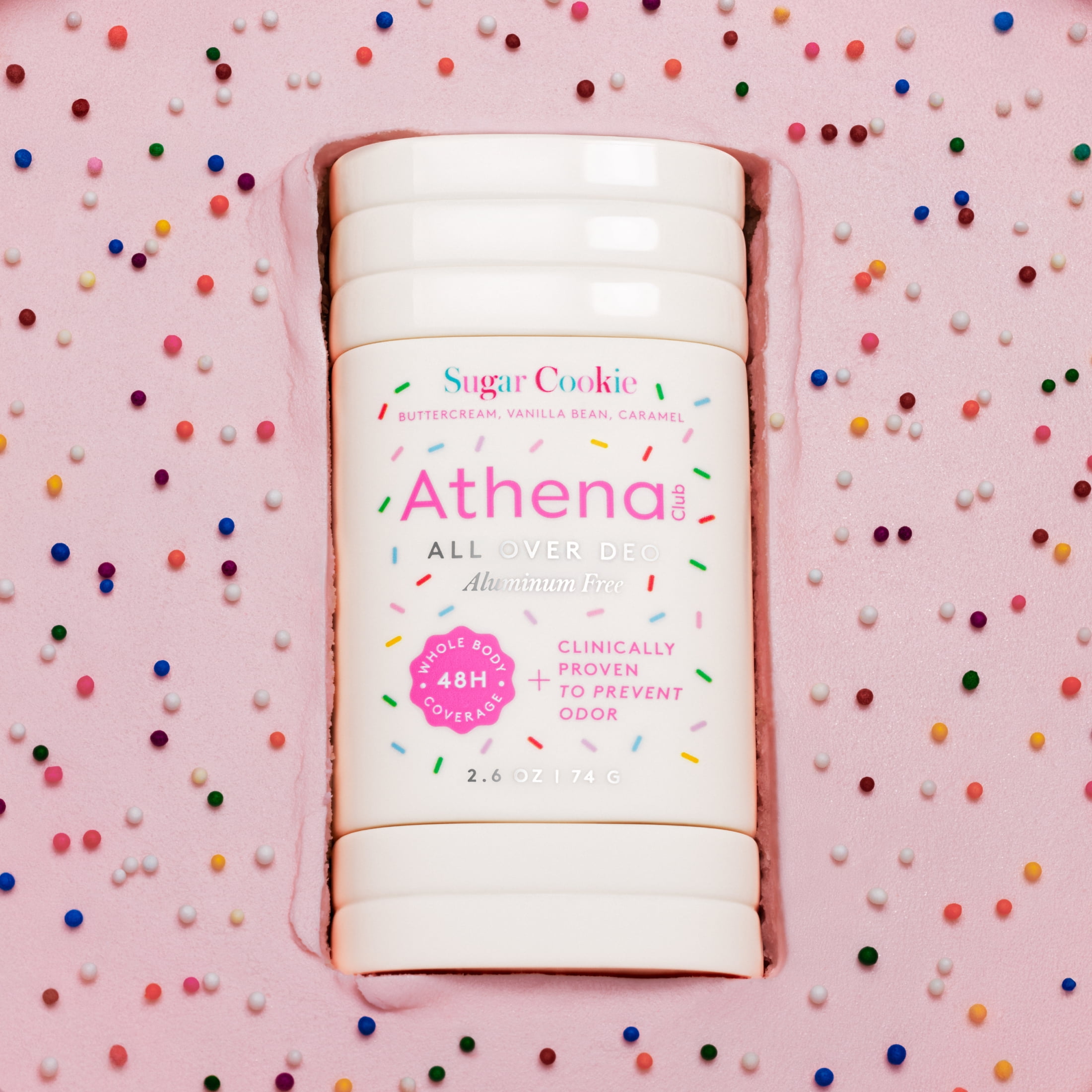 Athena Club Women's All Over Deodorant - Sugar Cookie - 3 Fl Oz, Natural, Aluminum-Free