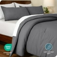 thumbnail image 3 of Bare Home Down Alternative Comforter Set - 3-Pieces - All Seasons - California King, Gray, 3 of 5