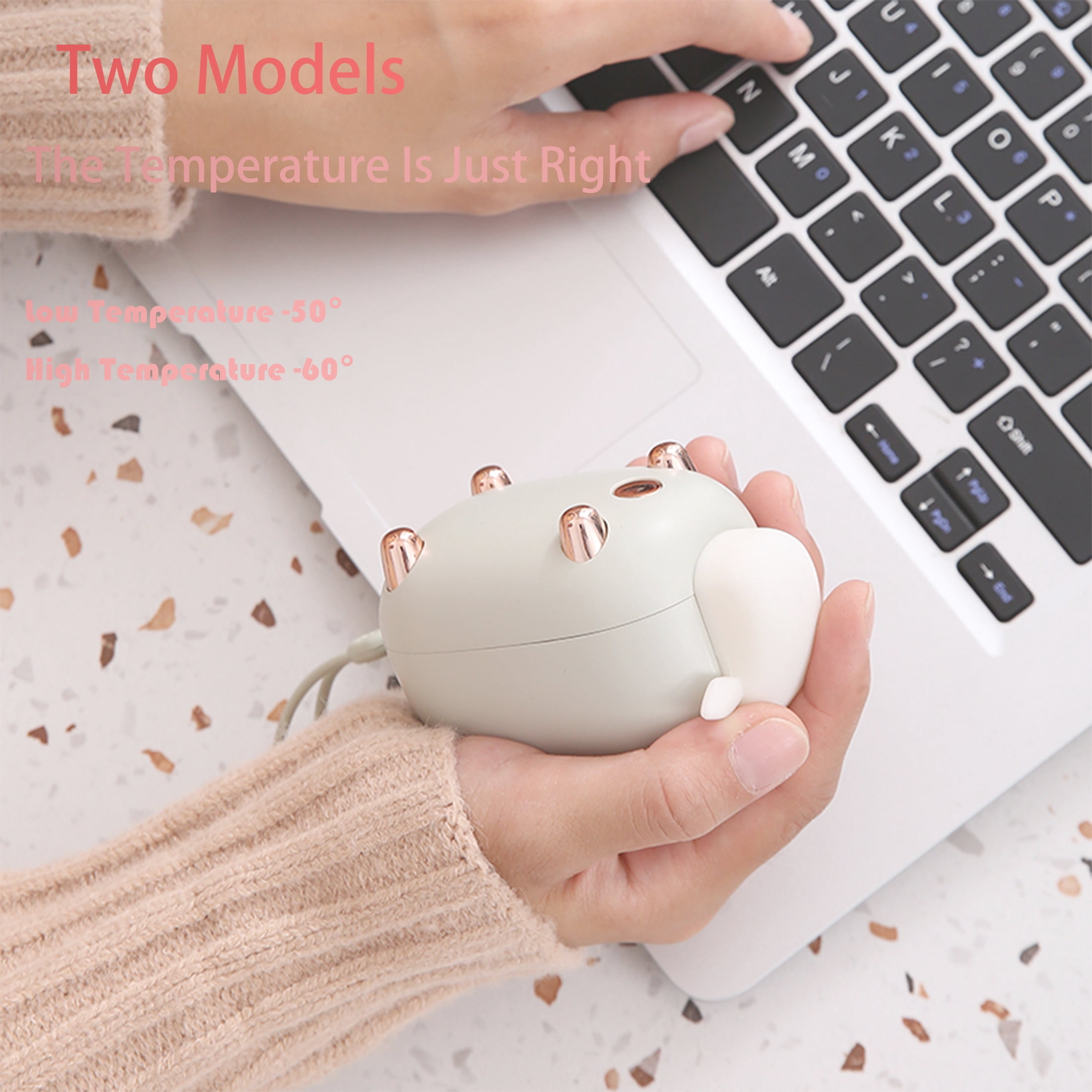 Portable USB Hand Warmer, Rechargeable, 1200mAh Electric Hand Warmer, Smart Chip Safe Heating, Christmas Gift, Outdoor, Golf, Hunting, Camping Accessories
