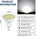 thumbnail image 2 of Mr11 Gu4 12v Led 4w Cool White 6000k, 120 35mm Mr11 35w Equivalent Halogen, Ac Dc 24v 12v Gu4 Led Recessed Spotlight For Camper Kitchen Furniture, Non, 2 of 5