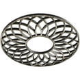 thumbnail image 2 of 24"OD x 8 1/4"ID x 3/4"P Cannes Architectural Grade PVC Pierced Ceiling Medallion, Antiqued Warm Silver, 2 of 10