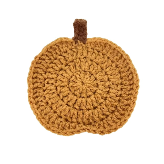 Décorations de Fête d'Halloween sous-Verres Citrouille d'Automne Faits à la Main Crochet sous-Verres à Boisson Récolte d'Automne Action de Grâce Décorations de Table Maison Fête d'Halloween