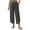 Dark Gray, variant on Dealovy Capri Pants for Women Summer Casual High Waisted Capris Straight Wide Leg Cropped Beach Trousers
