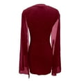 thumbnail image 4 of HNMKIU Elegant Sequin Tight High Neck Short Evening Mini Dress for Party 02_Red，M, 4 of 5
