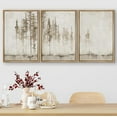 thumbnail image 3 of IDEA4WALL 3 Panels Framed Canvas Print Wall Art Set Pastel Grunge Forest Tree Landscape Abstract Shapes Illustration Modern Art Decorative Nordic Artwork Housewarming - 24"x36"x3 Panels Natural, 3 of 5