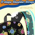 thumbnail image 5 of Pioneer Flower Floral Print Pattern 17" School Backpacks for Teens,Waterproof Oxford Fabric,S-Shape Padded Straps for School,Travel,Hiking,Camping, 5 of 5