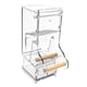 thumbnail image 1 of Alimentador de pájaros sin desorden para jaula, contenedor de comida de semillas, limpieza acrílica con percha, alimentador de loros para , Sunnimix Comedero para pájaros, 1 of 8