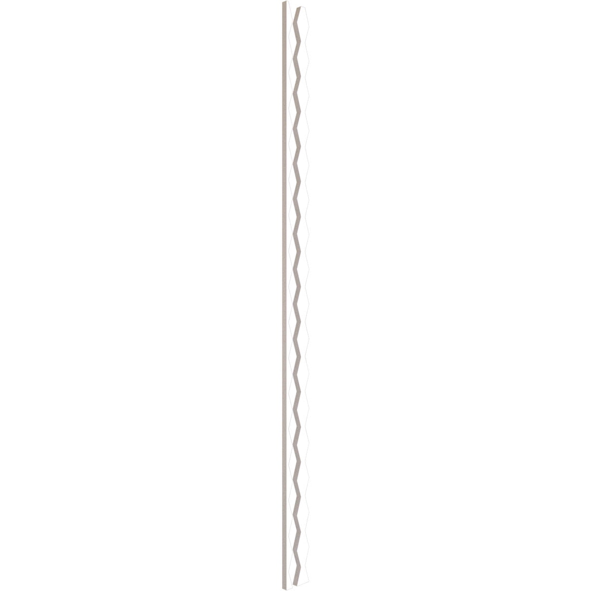 Ekena Millwork 94"H x 1"T Cimarron PVC Adjustable Decorative Slat Wall Panel Kit, Unfinished (contains 23 Slats + 1 Straight Edge Starter Slat)