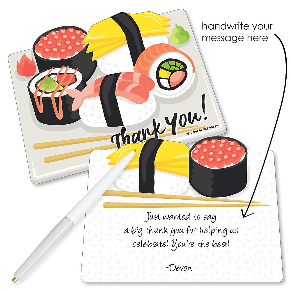Sushi Birthday Card - Sushi Lover Card - Sushi Greeting Card - Sushi Gifts  - Just Roll With It Zip Pouch