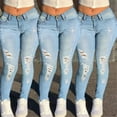 thumbnail image 3 of Vedolay Women's Pants Women's Casual High Waisted Flare Leg Jeans Bell Bottom Denim Pants,Blue L, 3 of 4