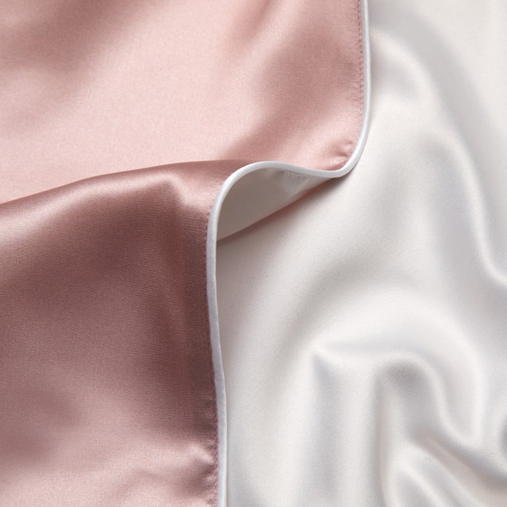 Silk Pillowcase, 100% Pure Mulberry Silk 19 Momme Pillow Cases Cover for Hair and Skin (Queen Size*2 Piece, Cherry Blossom Powder)
