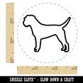 thumbnail image 2 of Border Terrier Dog Outline Self-Inking Rubber Stamp Ink Stamper - Yellow Ink - Small 3/4 Inch, 2 of 7