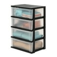thumbnail image 4 of IRIS ,4-Drawer Wide Plastic Storage Drawer Chest, Black, 4 of 7
