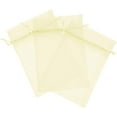 thumbnail image 1 of 200 Pcs Beige 5x7 Sheer Drawstring Organza Gift Bags - Wedding Party Favor Pouches, 1 of 1