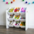 thumbnail image 6 of Humble Crew Cambridge Toy Storage Organizer with 9 Plastic Storage Bins, White, 6 of 7