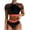 Black, variant on Elainilye Fashion Womens Swimsuit Sexy Split Bikini Two-Piece Color Matching Beach Padded Bra Swimsuit,Green