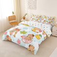 thumbnail image 3 of Erosebridal Swimming Capybara Kid Duvet Cover Set, Summer Ocean Seashell Bedding Full, 3-Piece, No Comforter, 3 of 5