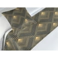 thumbnail image 3 of Art Deco Bed Runner Set, Geometric Retro Striped Square Scale Pattern Nostalgic Rhombus Shapes, Decorative Bedding Scarf & a Pillow Sham for Hotels Homes, Twin, Dark Grey and Mustard, by Ambesonne, 3 of 3