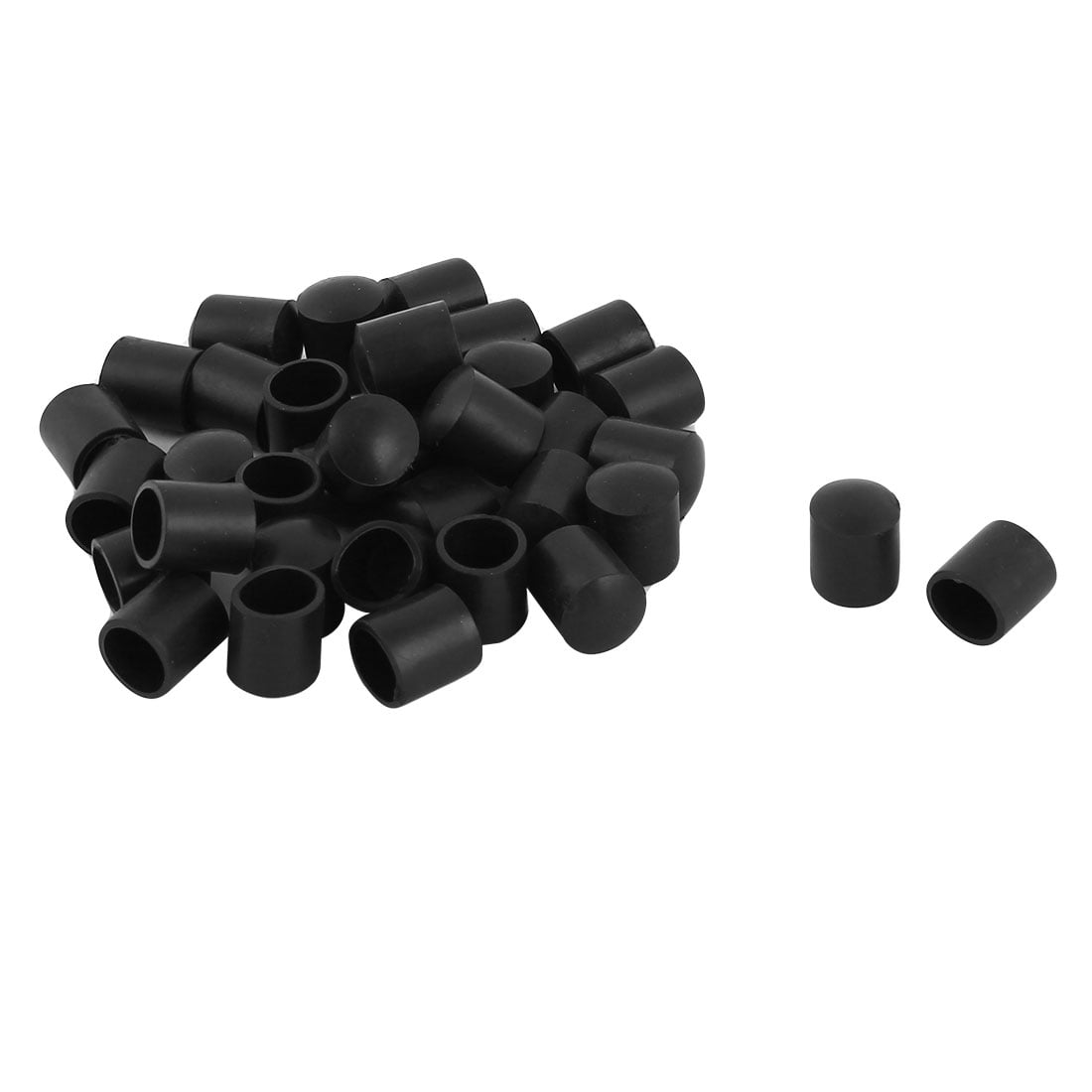 Unique Bargains 22 Pcs Antislip Rubber Round 10mm Dia Chair Foot Cover Table Furniture Leg Protector Black