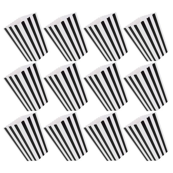 Tineasur Popcorn Containers Movie Night Black 12Pcs