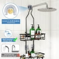thumbnail image 3 of Upgraded Extended Length Shower Organizer with Hooks, Rustproof Shampoo Soap Holder, Large Hanging Bathroom Caddy, 3 of 6