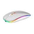thumbnail image 3 of CHOK Rechargeable wireless mouse dual mode slim portable mouse with LED light USB 2.4GHz and Bluetooth 5.2 wireless silent mouse for laptop Windows/Mac system computers., 3 of 6