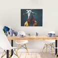 thumbnail image 5 of Gukieu Surrealist Goat Print Canvas Decorative Hanging Painting, Waterproof Art Wall Decoration with Frame, Suitable for Living Room, Bedroom, 5 of 6