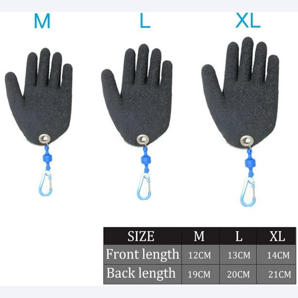 Saich 1pcs Fishing Glove With Magnet Release, Fisherman Professional Catch Fish Gloves Cut&puncture Resistant With Magnetic Hooks Hunting Glove Gray X