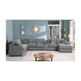 thumbnail image 5 of Celine Light Gray Chenille Sectional Rt-Facing Chaise Cupholders Charging Ports, 5 of 6
