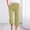 Green, variant on Summer Saving Wycnly on Sale Capris for Women Womens Capris Casual Solid Summer Cotton Linen Drawstring Elastic Waist Cropped Pants Plus Size Loose Button Straight Leg Pocket 3/4 Trousers