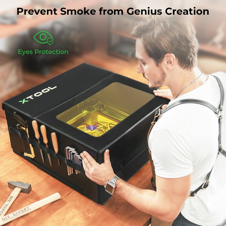 xTool Enclosure: Foldable and Smoke-proof Cover for D1/D1 Pro and Other Laser Engravers P5010171
