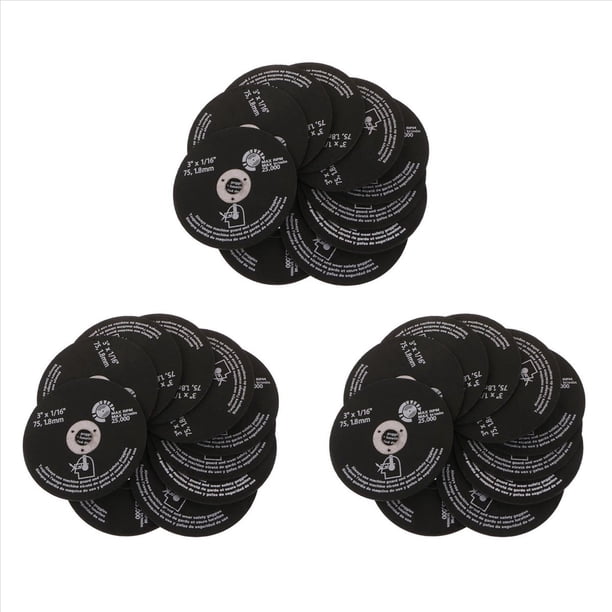 45 Piezas 3 Pulgadas 75Mm Disco de Corte de Resina Disco de Corte de Fibra Hojas de Circular para Corte de Metal 75X1,6X10Mm