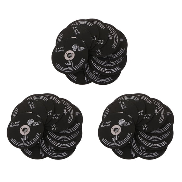 45 Piezas 3 Pulgadas 75Mm Disco de Corte de Resina Disco de Corte de Fibra Hojas de Circular para Corte de Metal 75X1,6X10Mm