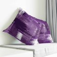 thumbnail image 4 of Throw Pillow Covers 18x18 Inch, Purple Abstract Decorative Pillow Cases for Couch Sofa Bed, Modern Mottled Art Oil Painting Cotton Linen Square Home Decor Pillowcases with Hidden Zipper, 4 of 7