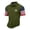 Army Green, variant on Men's USA 250th Anniversary Polo Shirt 1776-2026 Patriotic American Flag Sleeve Golf Shirt