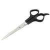 Unique Bargains 6.1" Portable Right-Handed Stainless Steel Straight Scissors Household Hair Shear Black Silver Tone