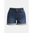 thumbnail image 5 of Time and Tru Women's Mid Rise Denim Short, 4" Inseam, sizes 2-20, 5 of 5