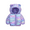 Purple, variant on XBASW Toddler Baby Ear Hooded Jacket Winter Cotton Coat for Boys Girls Colorful Light down Cotton Outerwear for Newborn 6M-5T